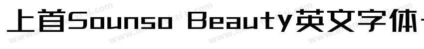 上首Sounso Beauty英文字体字体转换